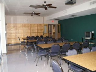 Classroom of St. Dominic Aquinas school after renovations by interior designer Pascal Architects in New Orleans, LA